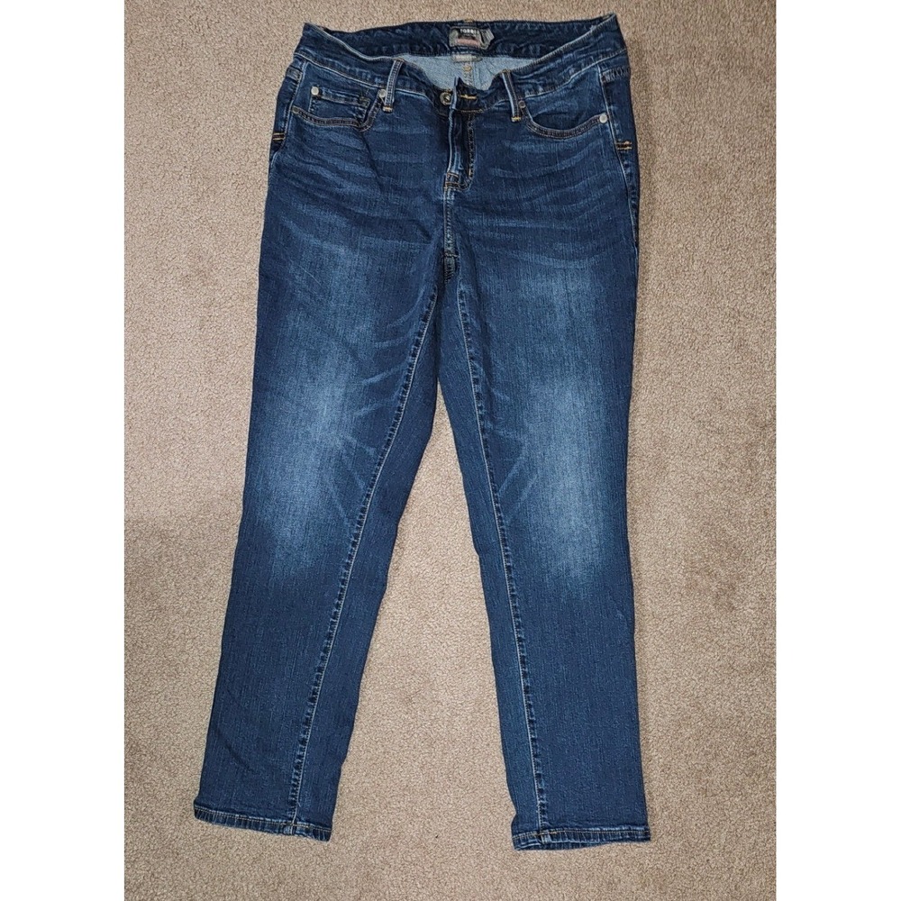 Torrid Boyfriend Straight Jean Womens 10R Blue Vintage Stretch Denim Medium Wash
